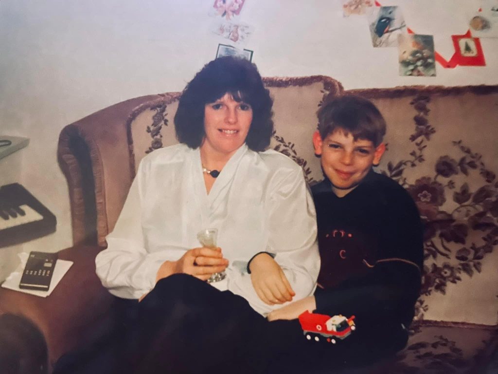 Gary Parson and Mum at Christmas